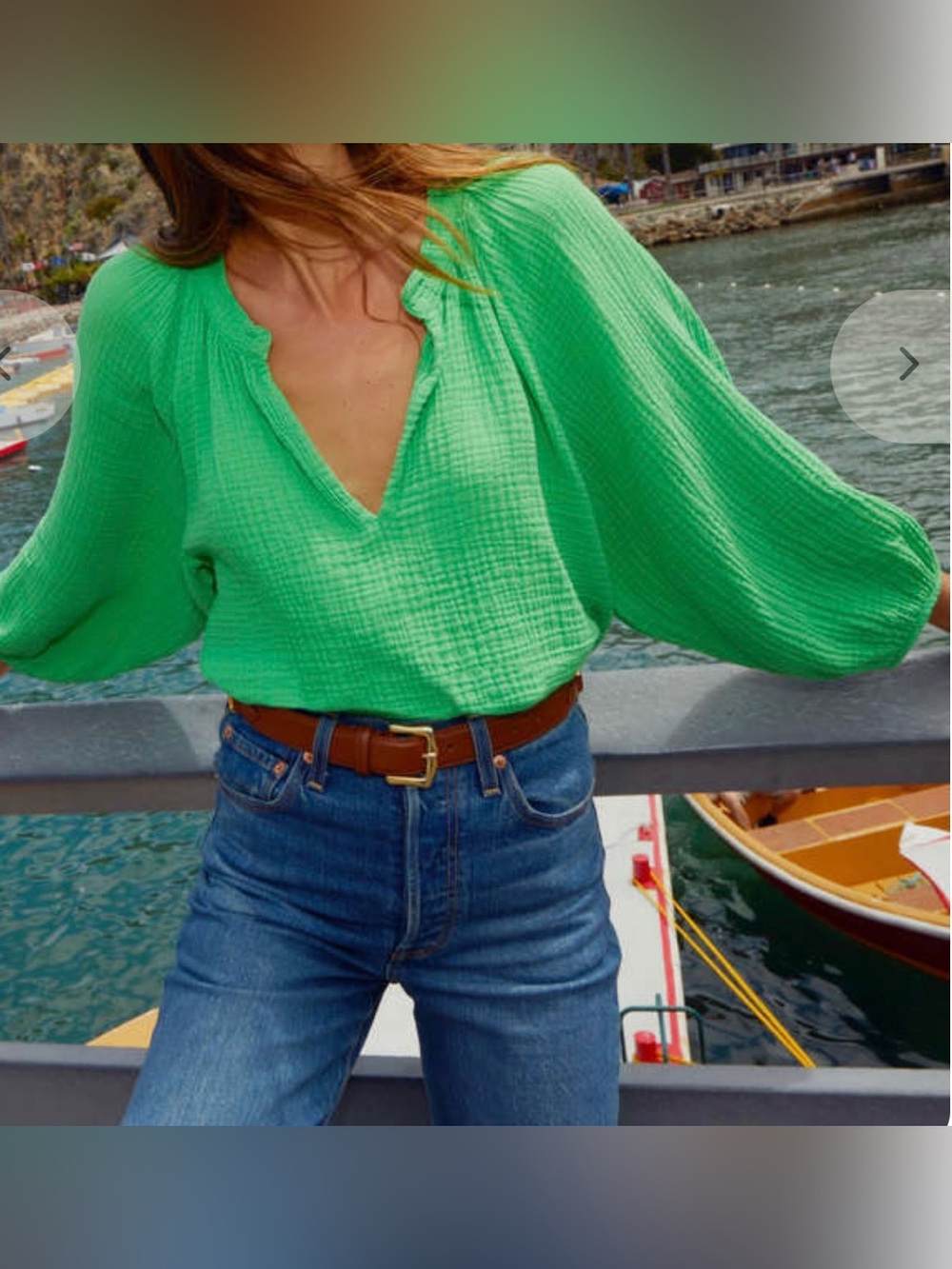 Nation LTD Mimi Kelly green tunic. XS. 100% cotton